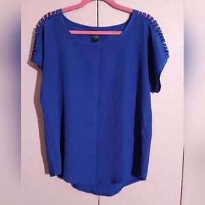 Chances R blue blouse sizes Xl